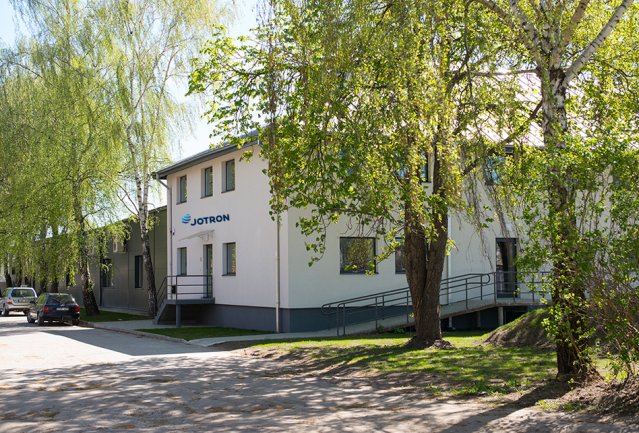 The entrance area to UAB Jotron in Kaunas.