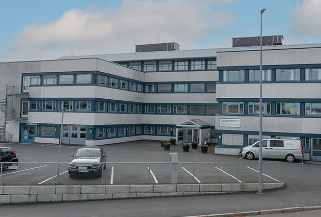 The entrance area to Jotron's office in Oslo.