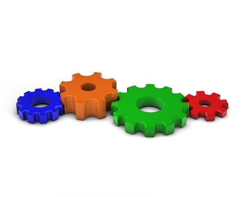 Gears illustrating the certification process.