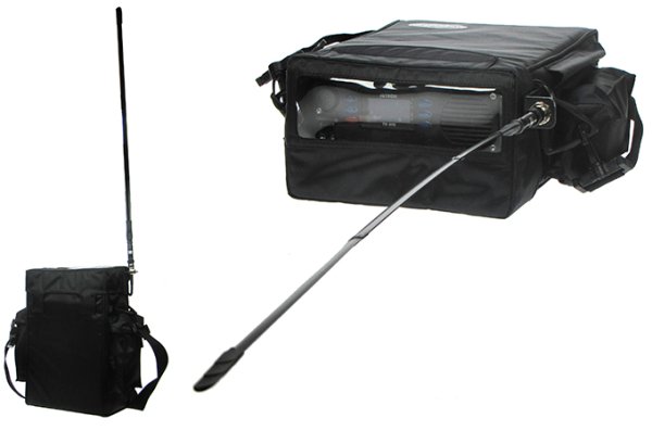 TR-810 MP Transceiver Man Portable version in a carrying bag.